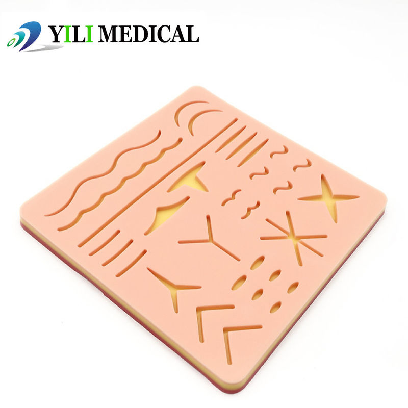 Pad pratique de suture de plaie en silicone de qualité médicale avec une texture réaliste